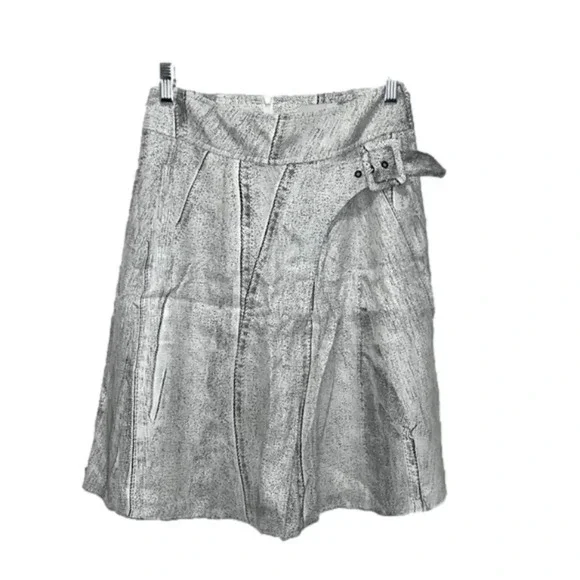 Rare 100% silk skirt snake print skirt Colovos lined faux wrap skirt pockets 2 - Picture 2 of 13